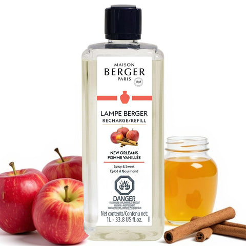 Maison Berger New Orleans refill bottle shows 1L capacity for lasting fragrance