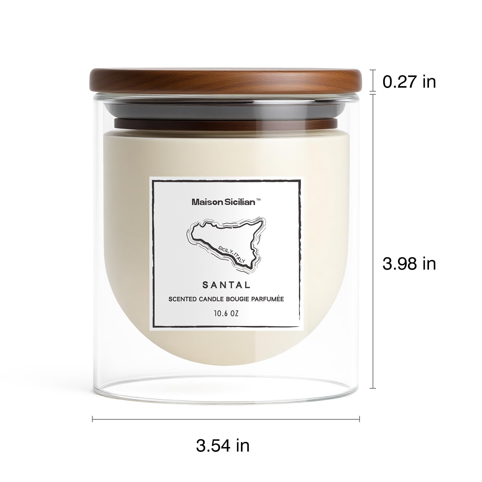 Maison Sicilian Tomato Leaf Candle in a dining room creating garden-inspired ambiance.