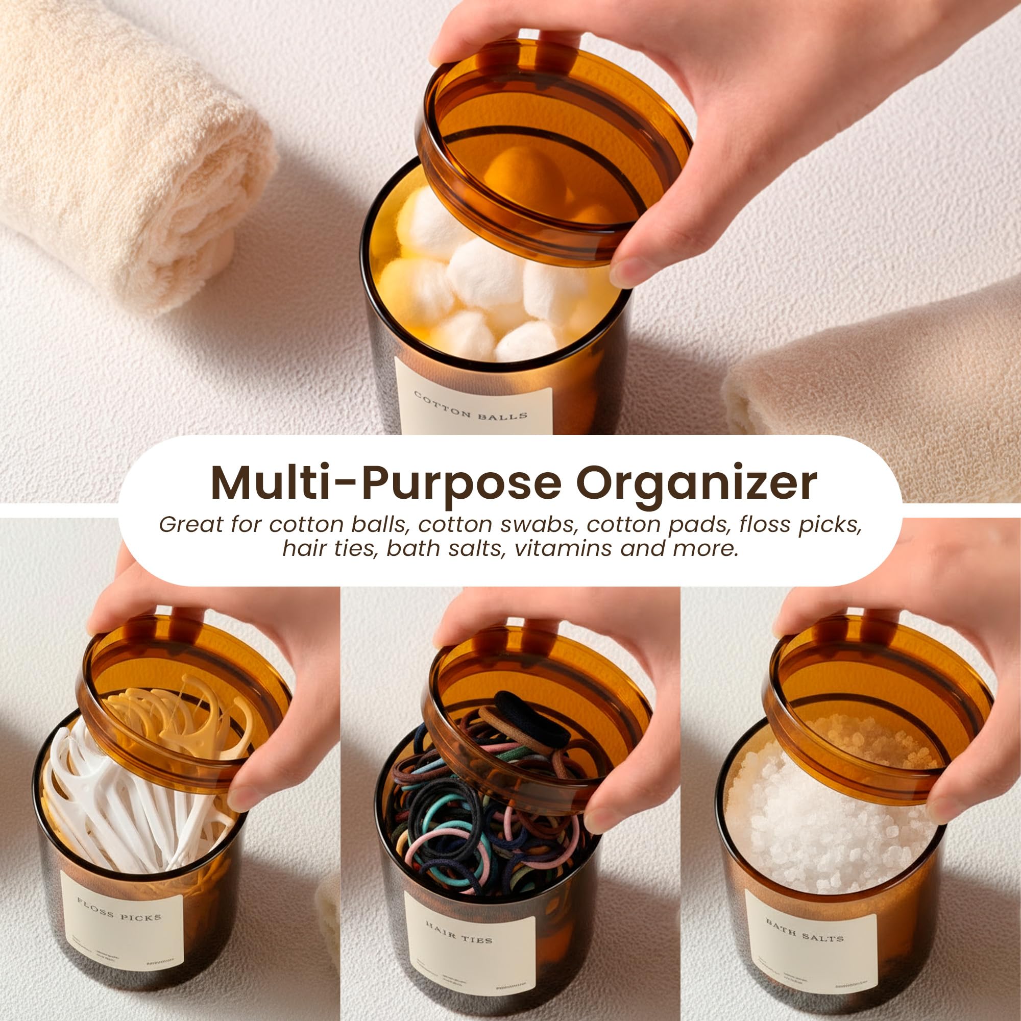 Maisonovo airtight bamboo lid preserves contents and protects against moisture.