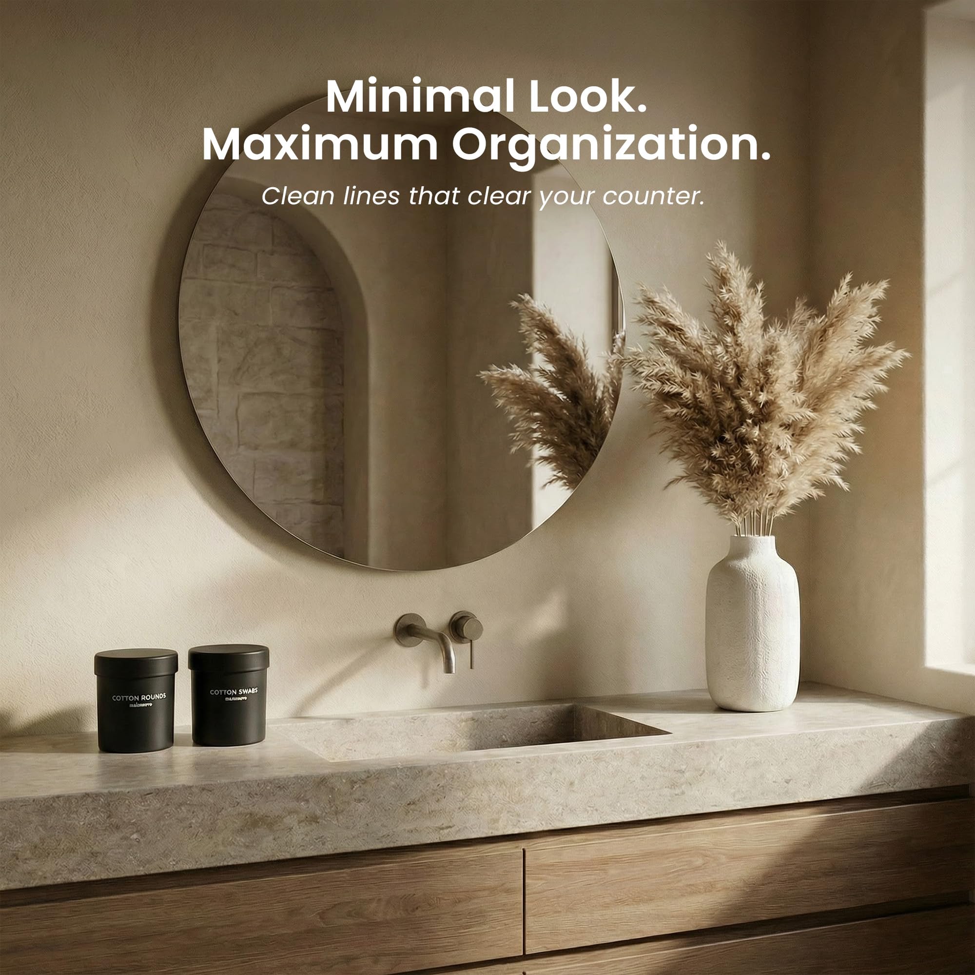 Maisonovo durable glass material ideal for daily bathroom use.
