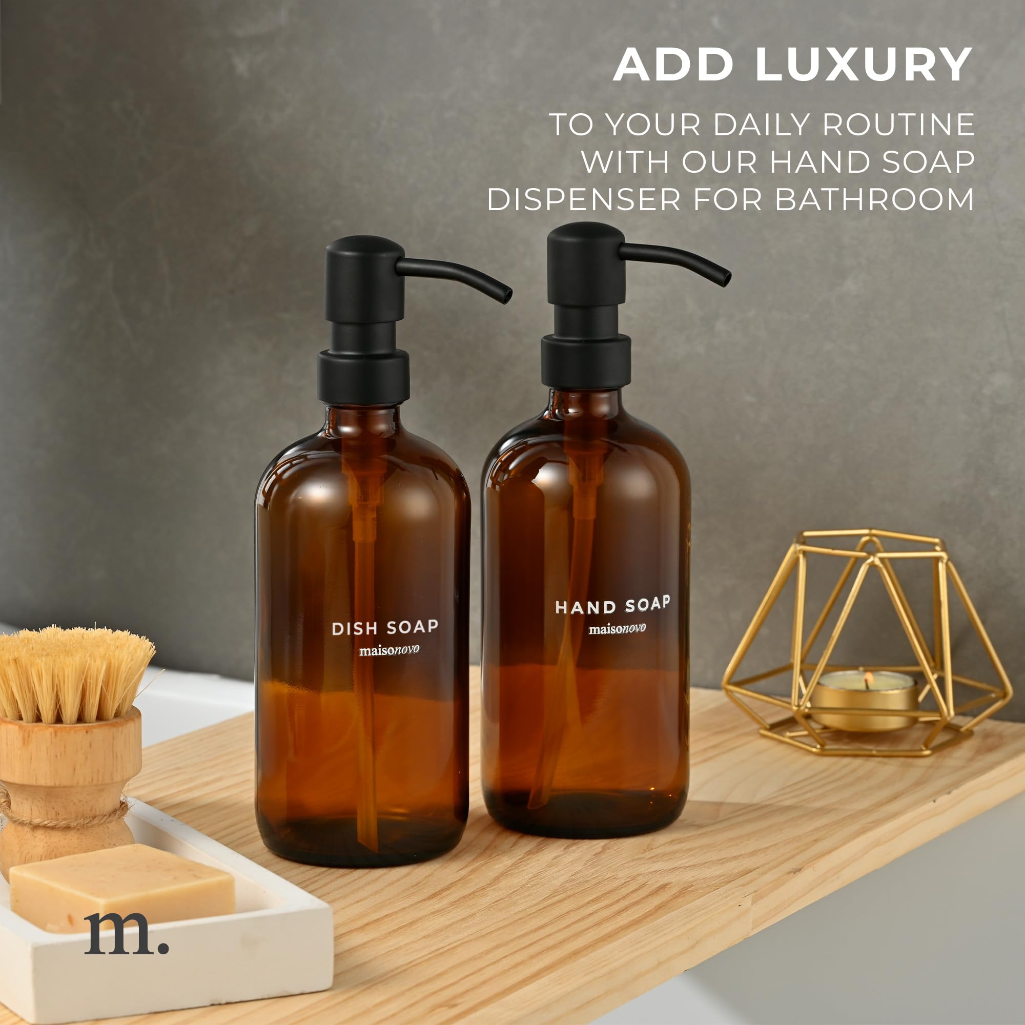 Maisonovo kitchen-bathroom dispensers simplify liquid soap and lotion organization.