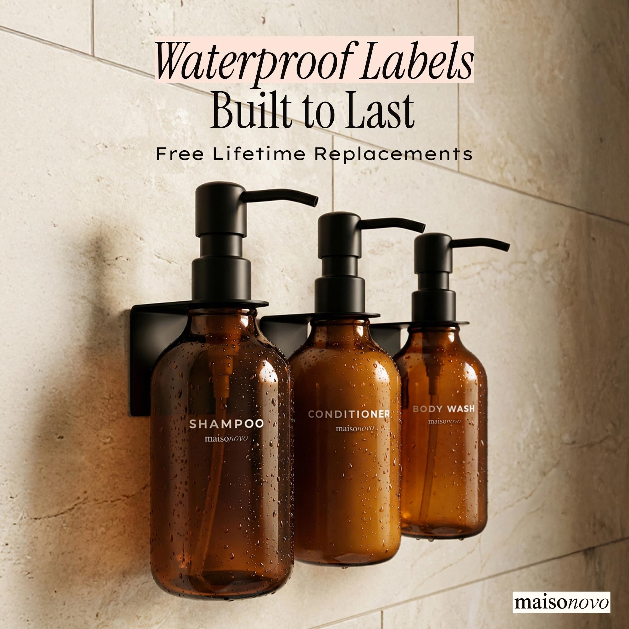 MAISONOVO no-drill installation on smooth surfaces keeps tiles intact