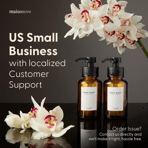 MAISONOVO recyclable glass set supports sustainable home care routines.
