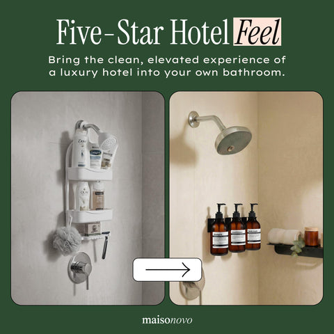 Maisonovo refillable dispensers ideal for homes or vacation rentals.