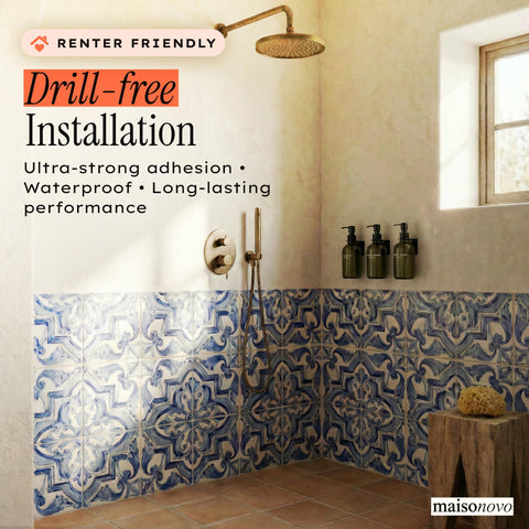 MAISONOVO waterproof labels stay legible in humid bathroom environments
