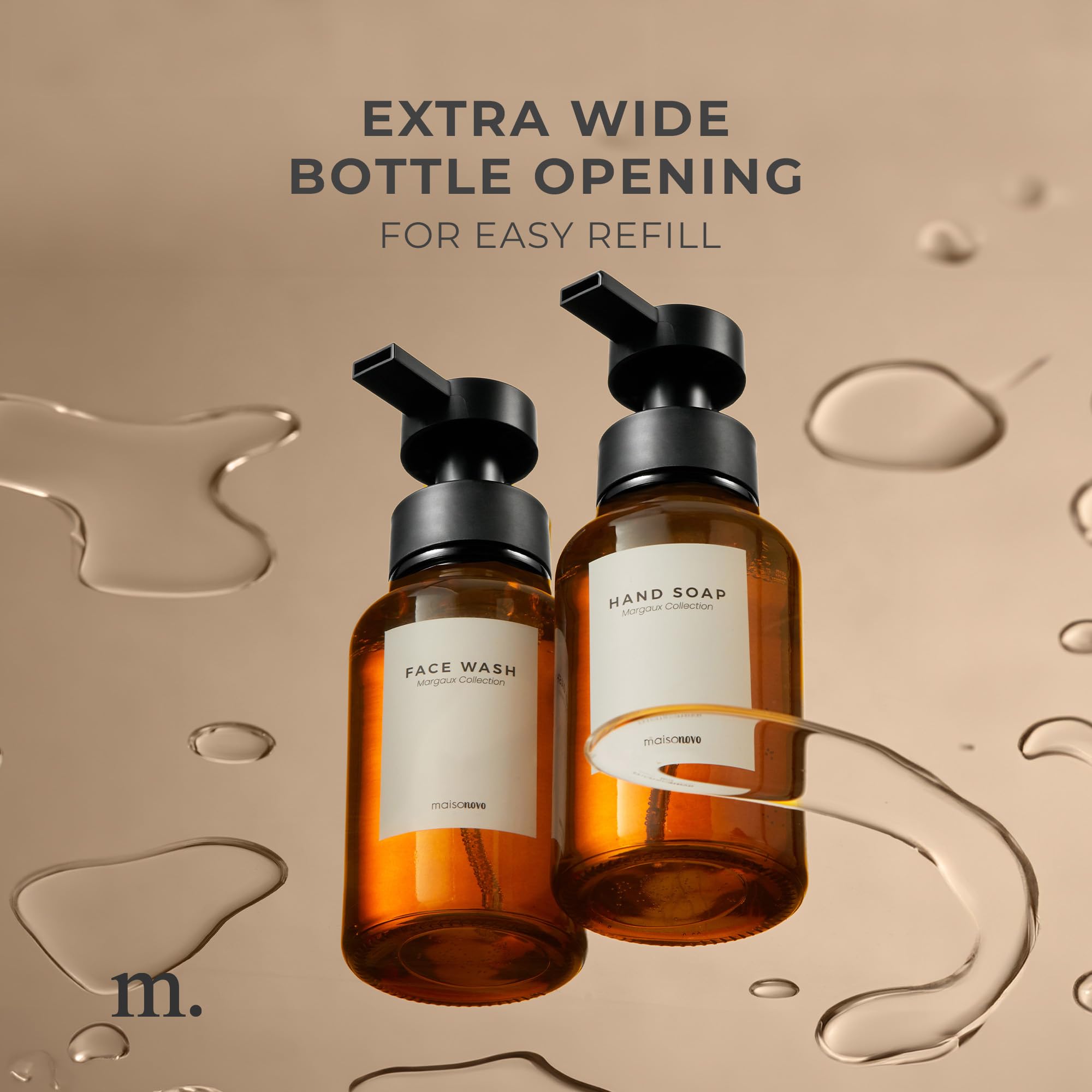 MAISONOVO waterproof labels included for organized face wash and soap.