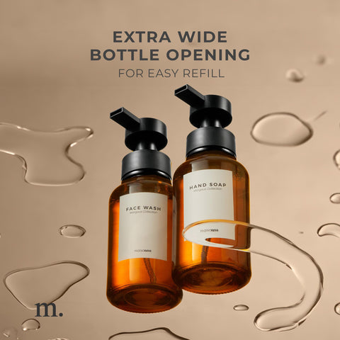 MAISONOVO waterproof labels included for organized face wash and soap.