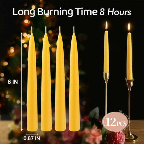 MAKALONE beeswax candles bulk-pack arranged for warm ambience.
