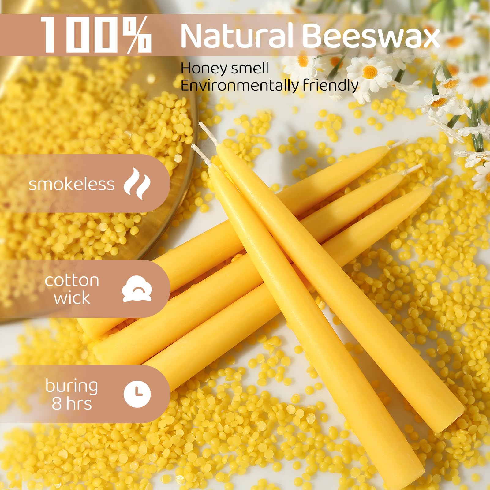 MAKALONE 100% cotton wick ensures clean burn.