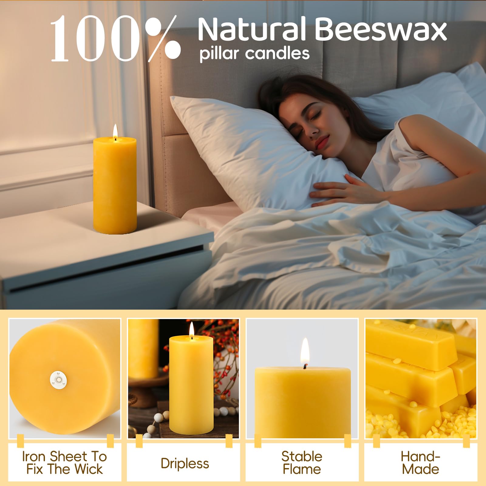 MAKALONE gift-pack beeswax candles, perfect for holidays and warmth on special occasions.