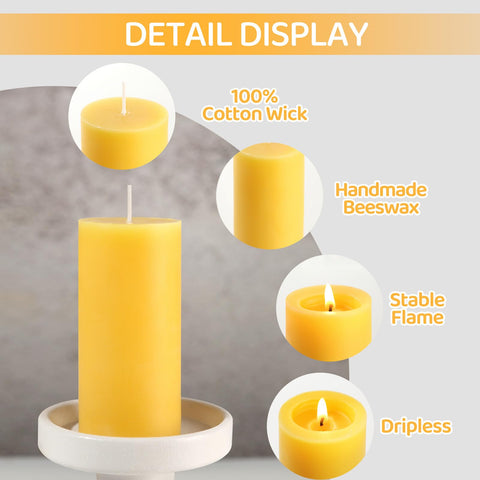 MAKALONE handmade beeswax candles showcasing natural color and craftsmanship