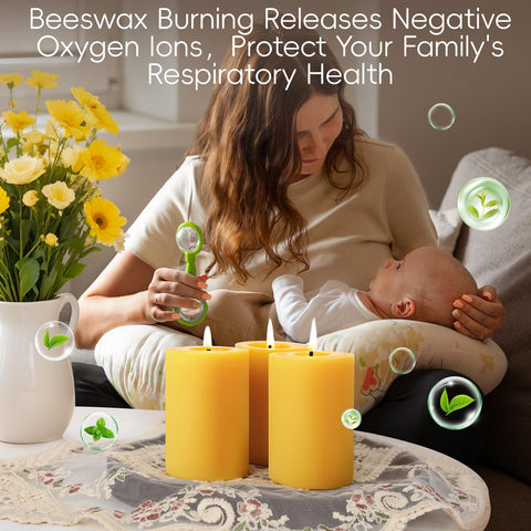 MAKALONE long-burn beeswax candle 12-pack, 2x3in, 384 hours total burn