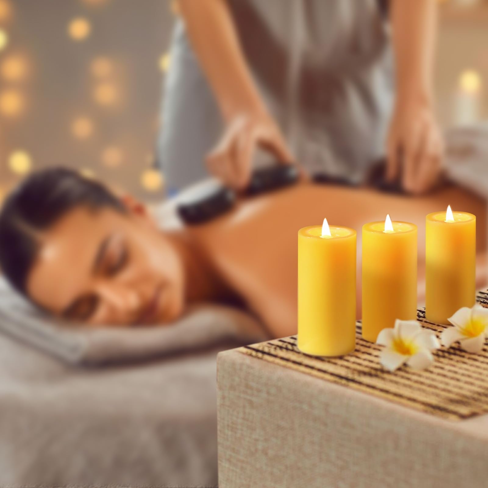MAKALONE honey-scent hint beeswax candles for a gentle, inviting aroma