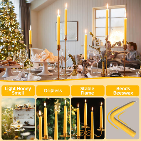 MAKALONE 18-pack candles burn slowly for extended gatherings and events.