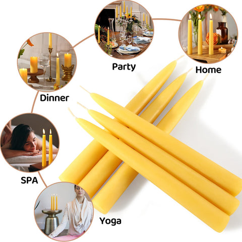 MAKALONE beeswax candles enhance spaces with natural color and subtle glow.