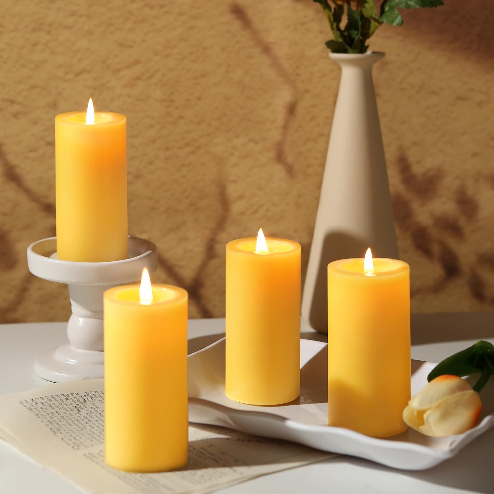 MAKALONE candles ideal for yoga, meditation, and focused reading sessions