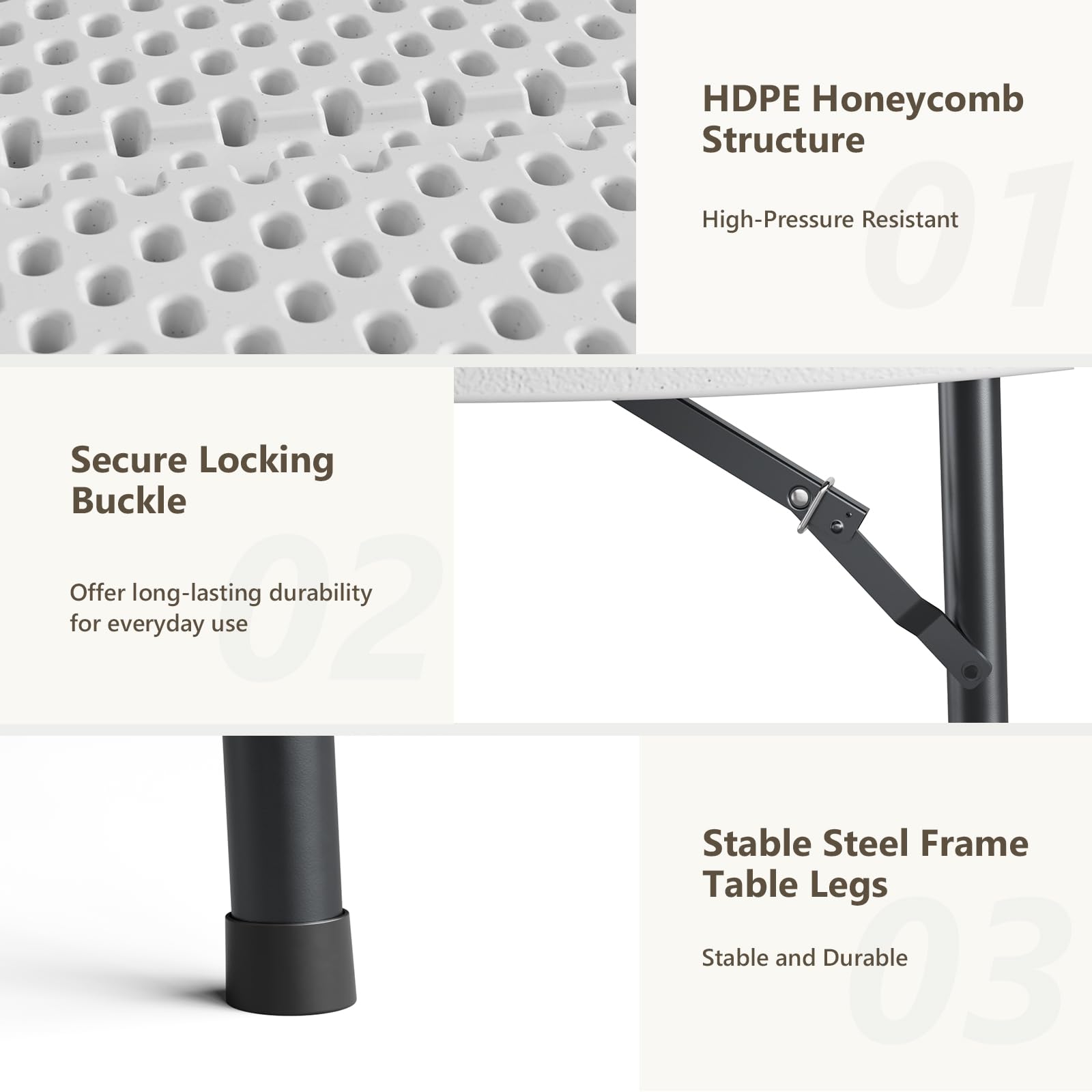 MAKE CHANGES waterproof plastic top resists stains and cleans easily.