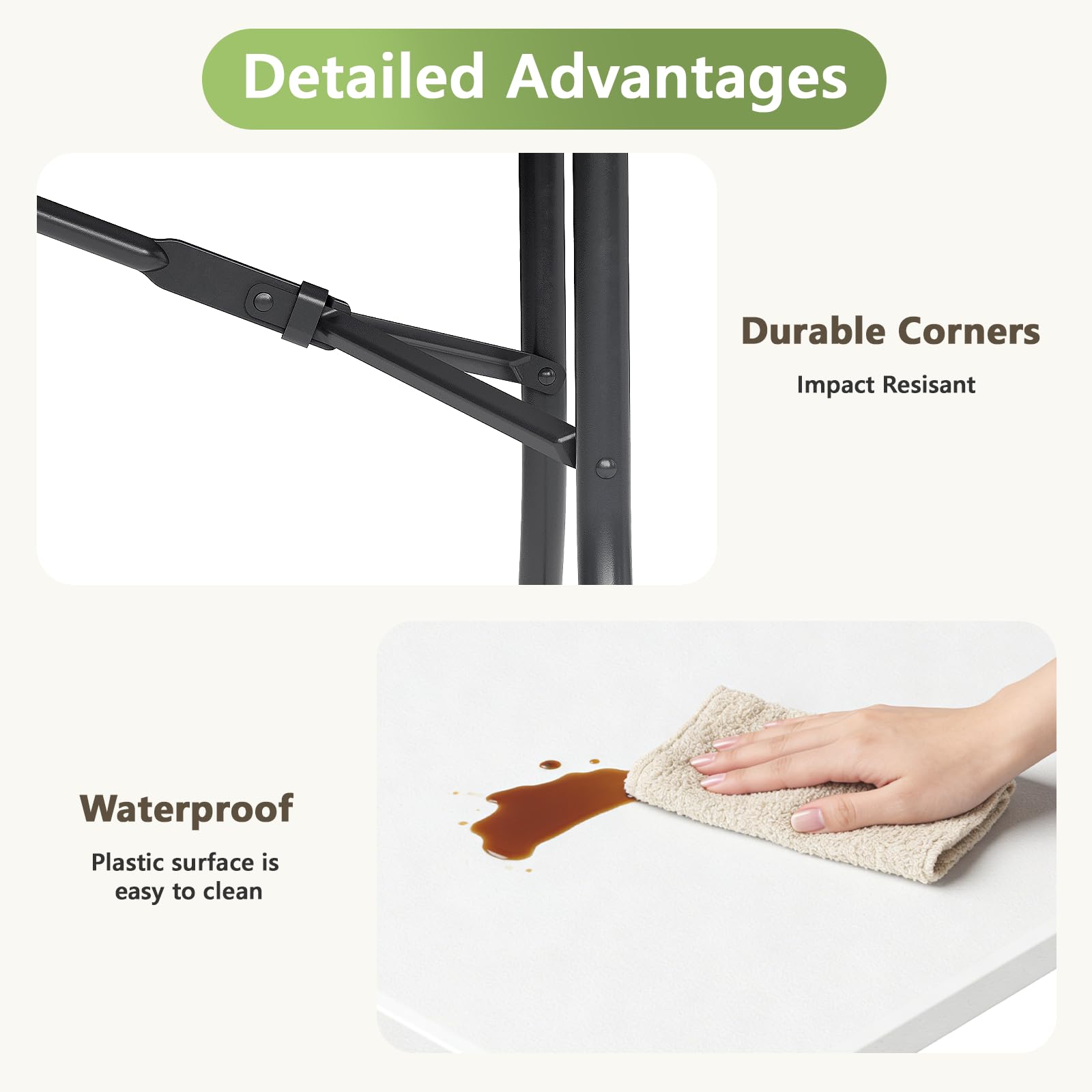MAKE CHANGES 4ft folding table dimensions 48 by 24 inches