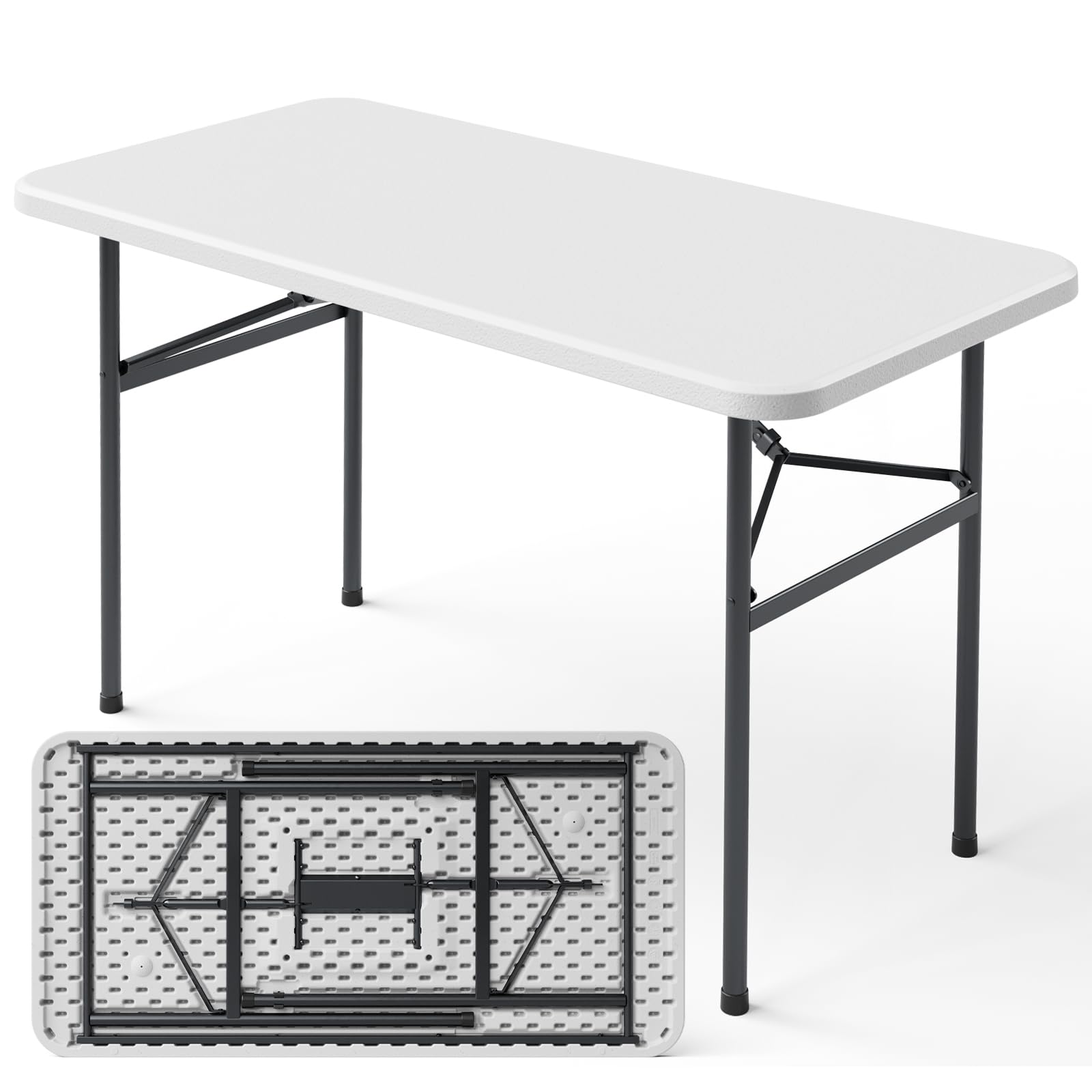 MAKE CHANGES 4ft folding table top surface ideal for dining and crafts