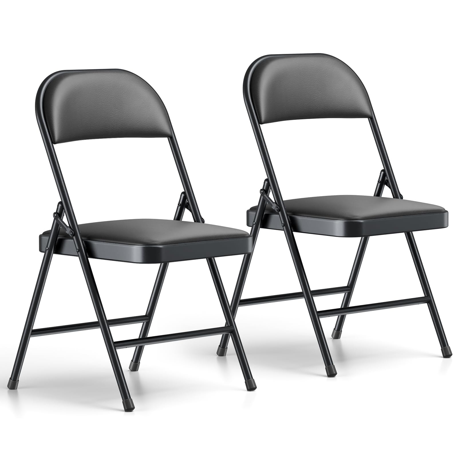Make Changes folding chairs front view with sturdy frame and padded seating for daily use