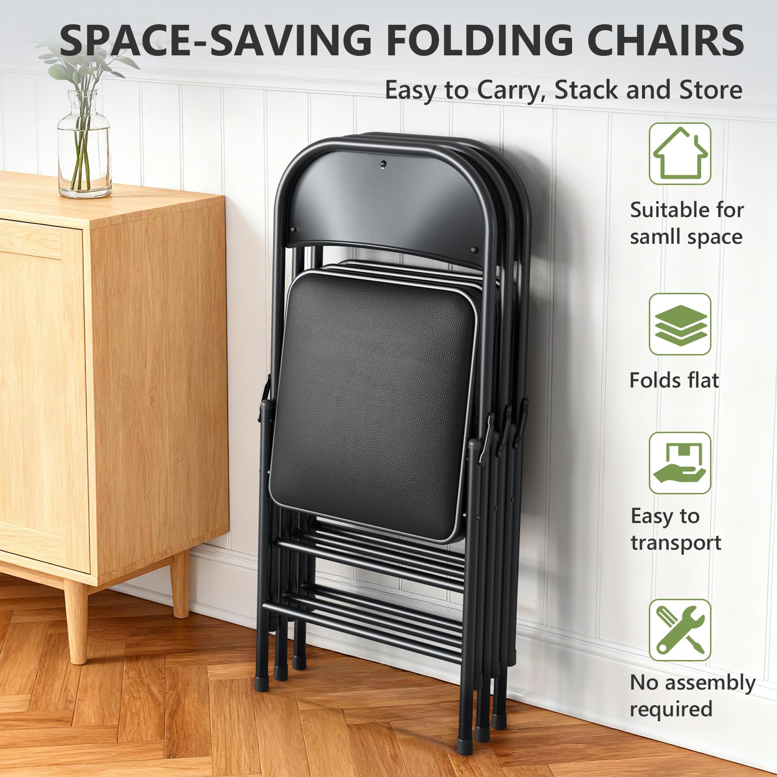 Make Changes folding chairs in car trunk illustrating easy transport