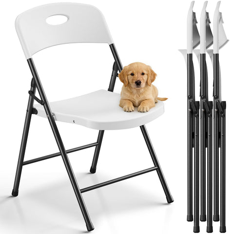 MAKE CHANGES folding chairs outdoor set in use at event, sturdy and portable.