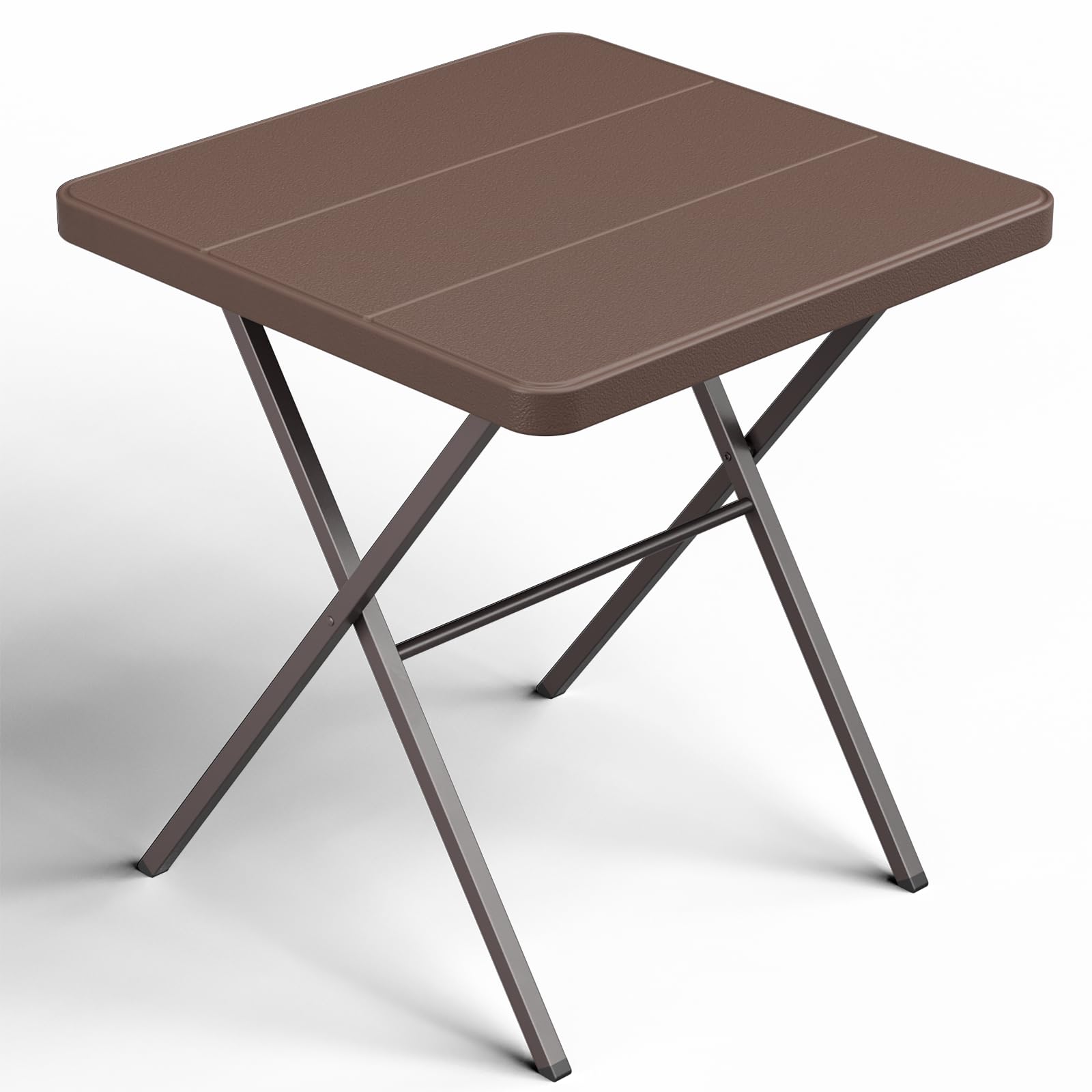 MAKE CHANGES folding table 27-inch square top for compact dining or workspace