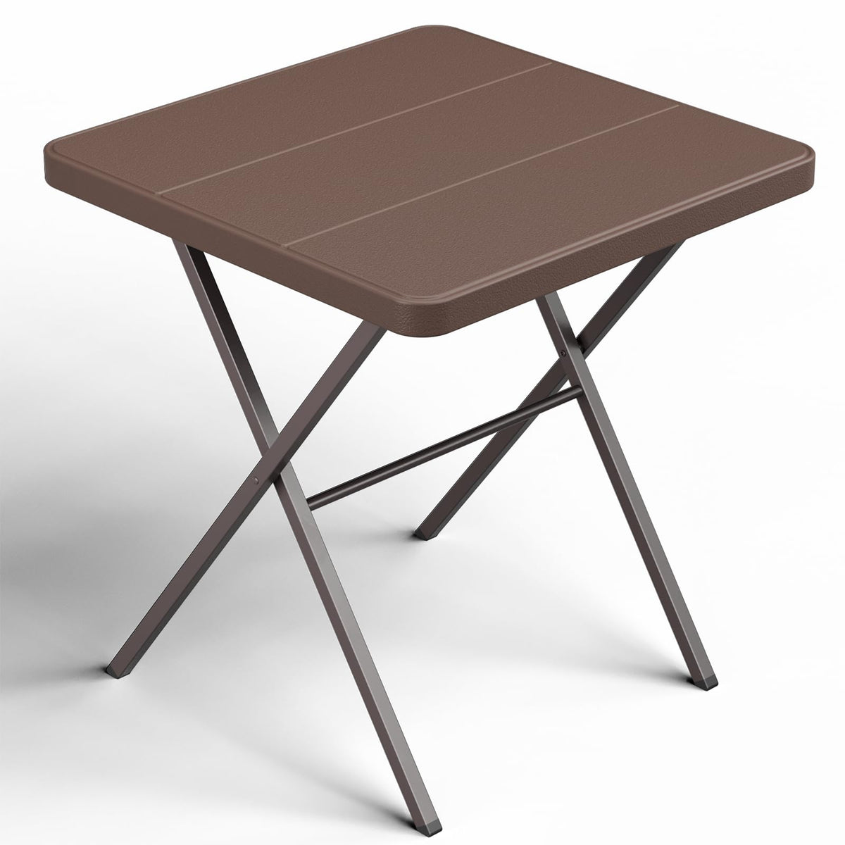 MAKE CHANGES folding table 27-inch square top for compact dining or workspace