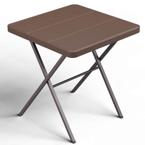 MAKE CHANGES folding table 27-inch square top for compact dining or workspace