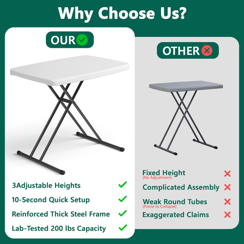 MAKE CHANGES folding table surface resists stains and moisture for daily use