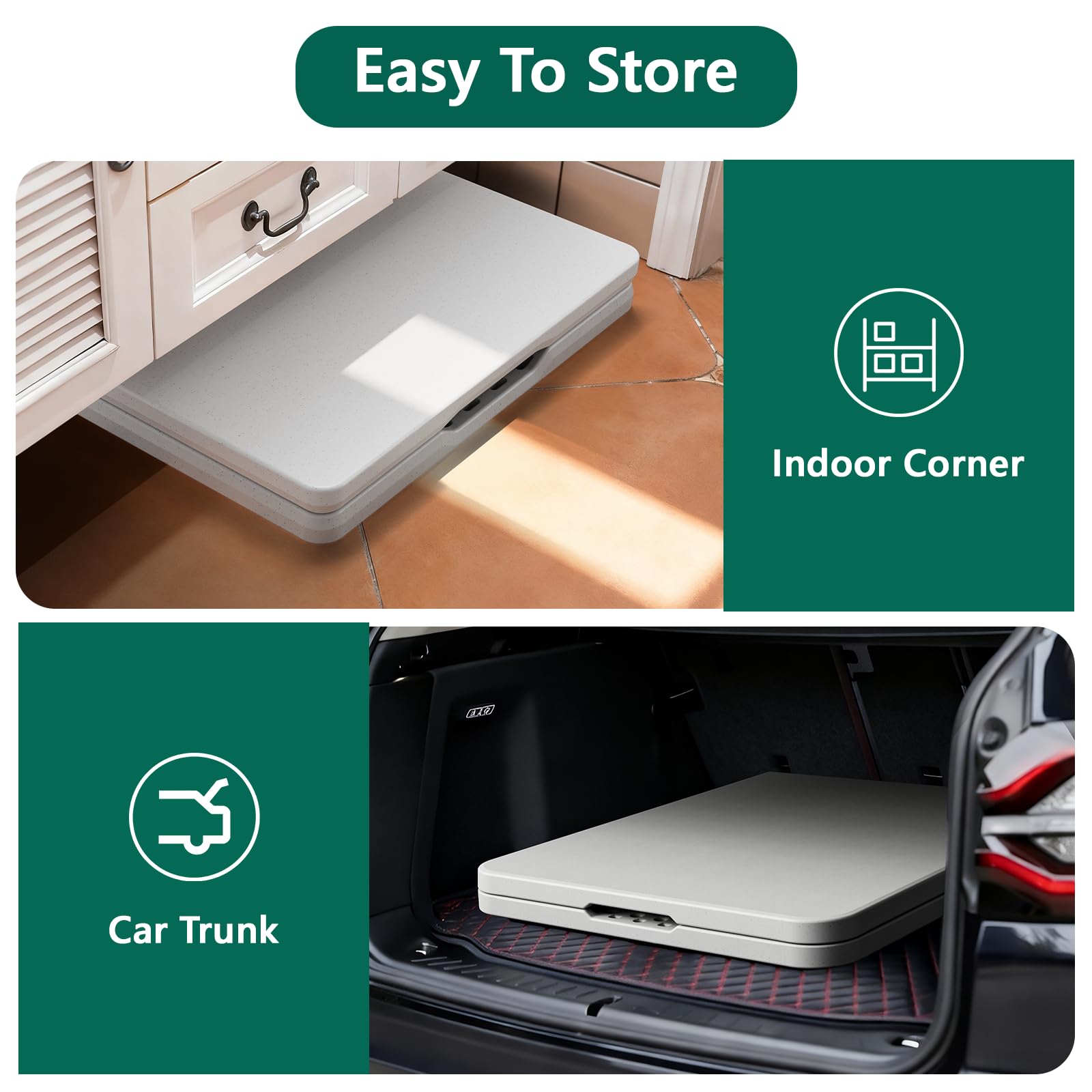 Make Changes fold-in-half design speeds setup and takedown.