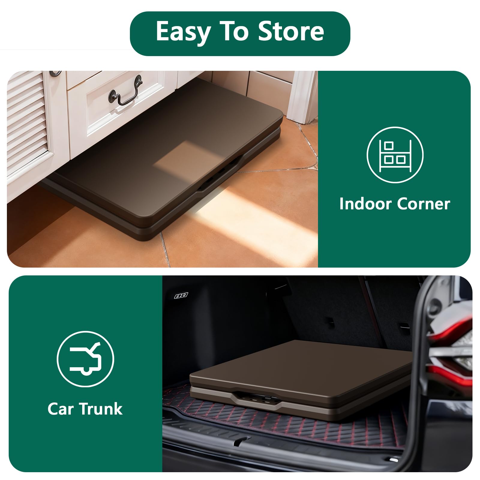 Make Changes folding table 4ft easy clean surface resists stains.