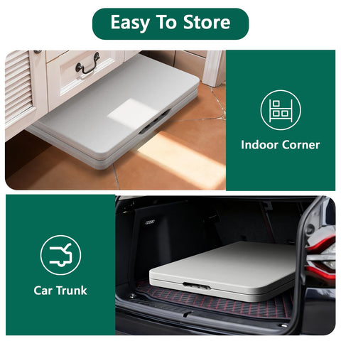 Make Changes fold-in-half design speeds setup and takedown.