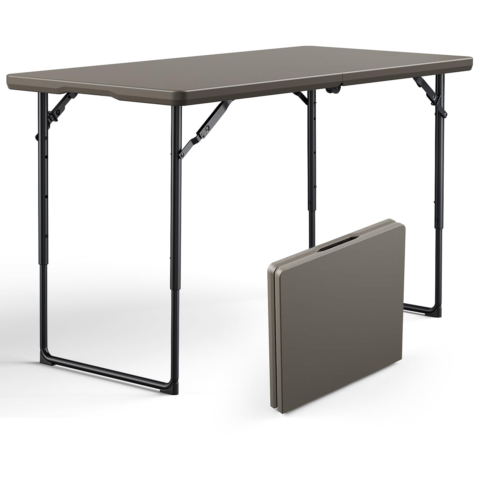 MAKE CHANGES folding table 4ft folded compact form for easy storage.