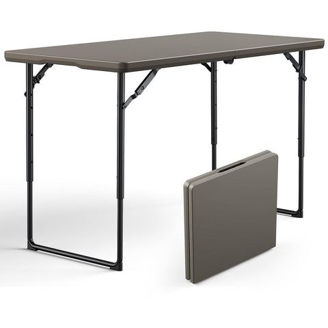 MAKE CHANGES folding table 4ft folded compact form for easy storage.