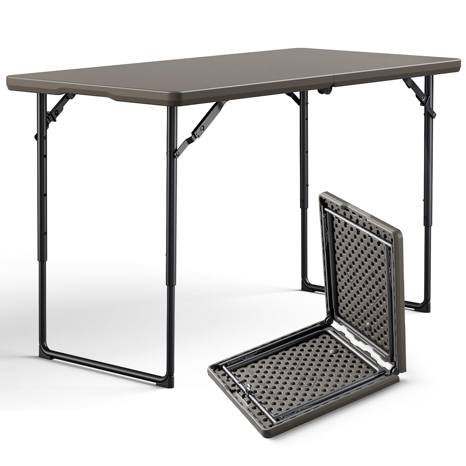 Make Changes folding table 4ft with carrying handle, portable for events and travel.