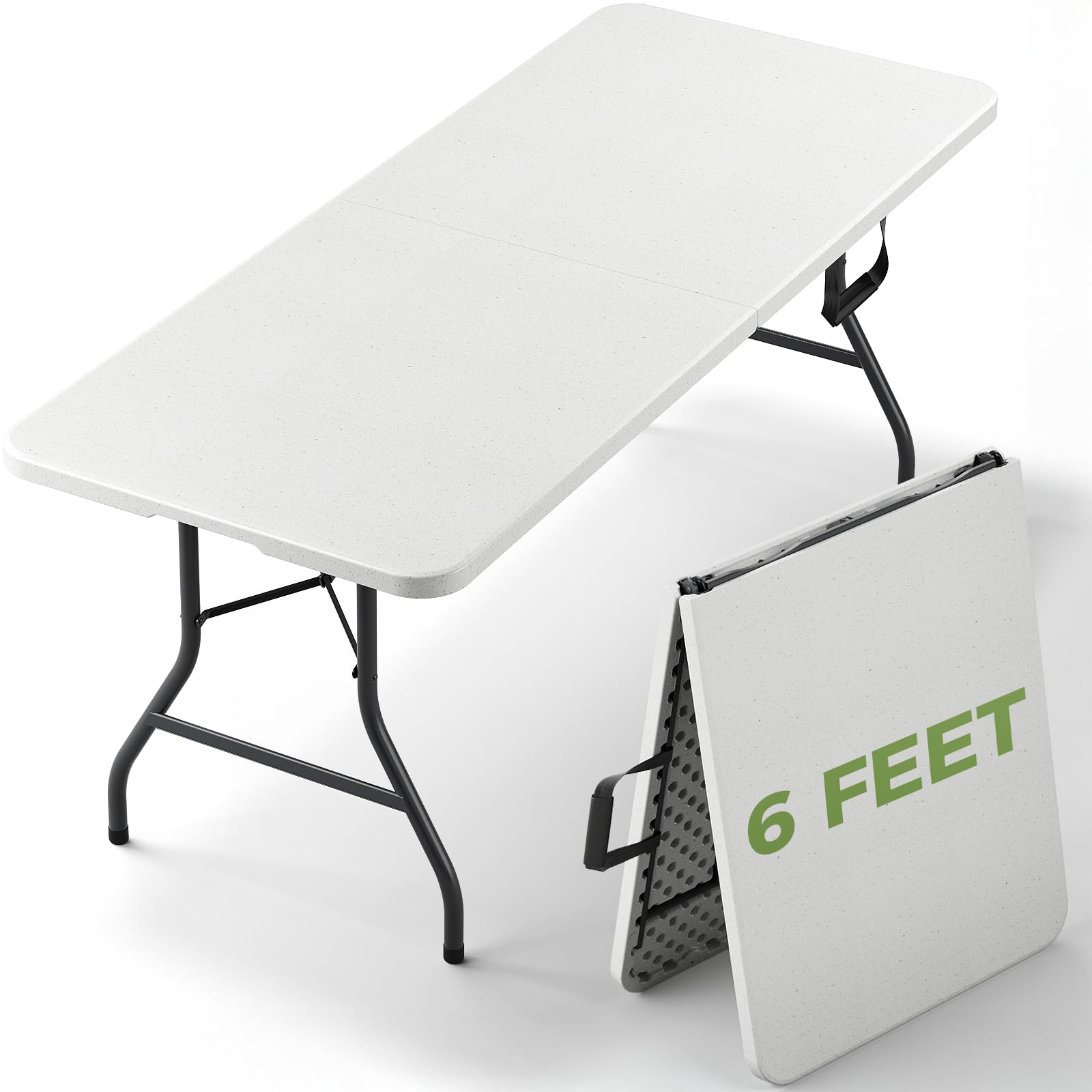 Make Changes folding table 6ft with carrying handle for easy transport.