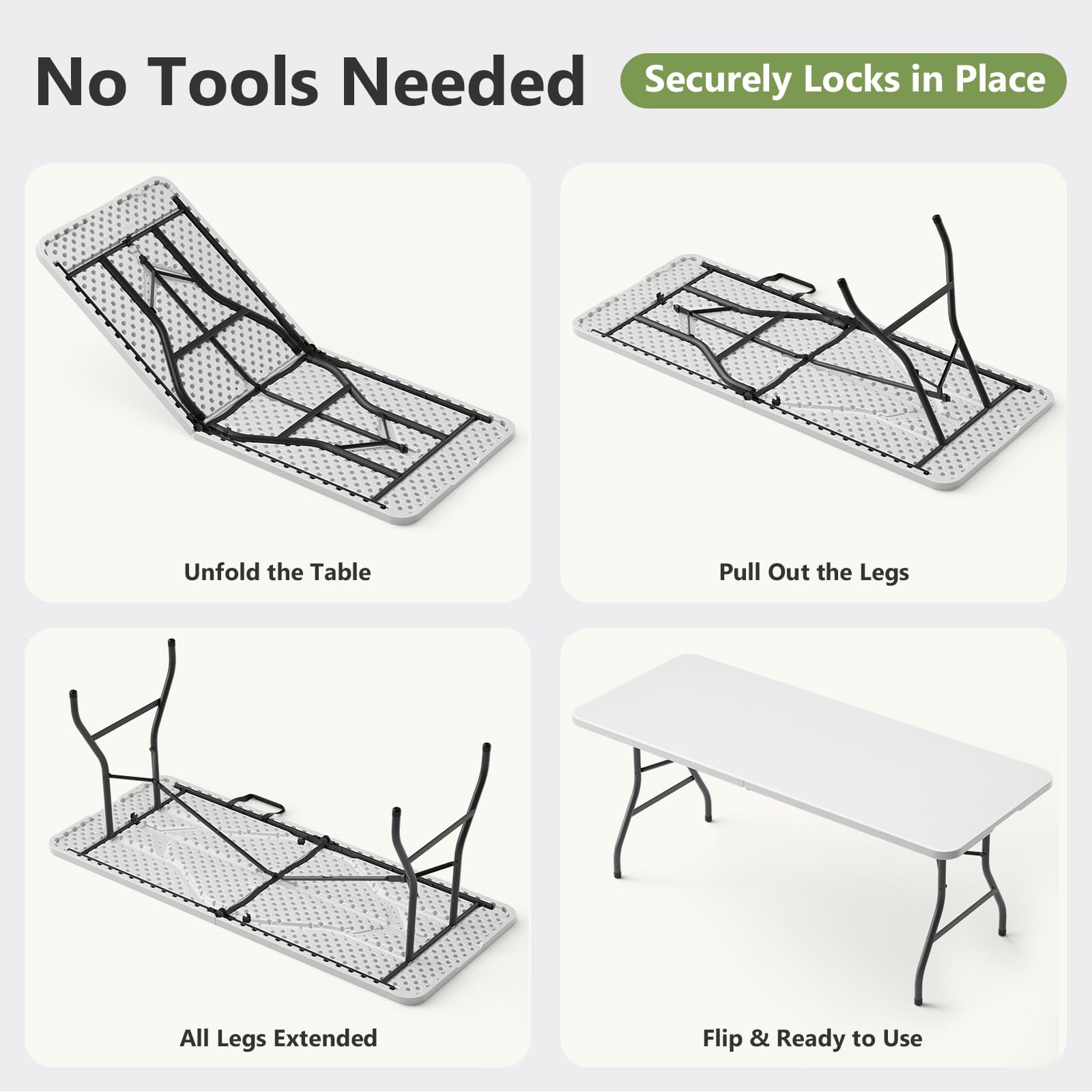 Make Changes folding table camping-ready surface for meals outdoors