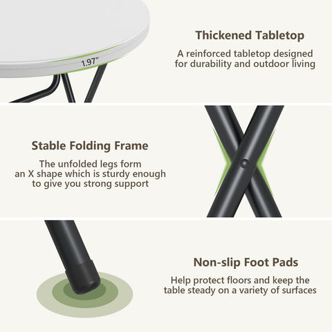 Make Changes indoor-outdoor multi-use table for banquets and parties.