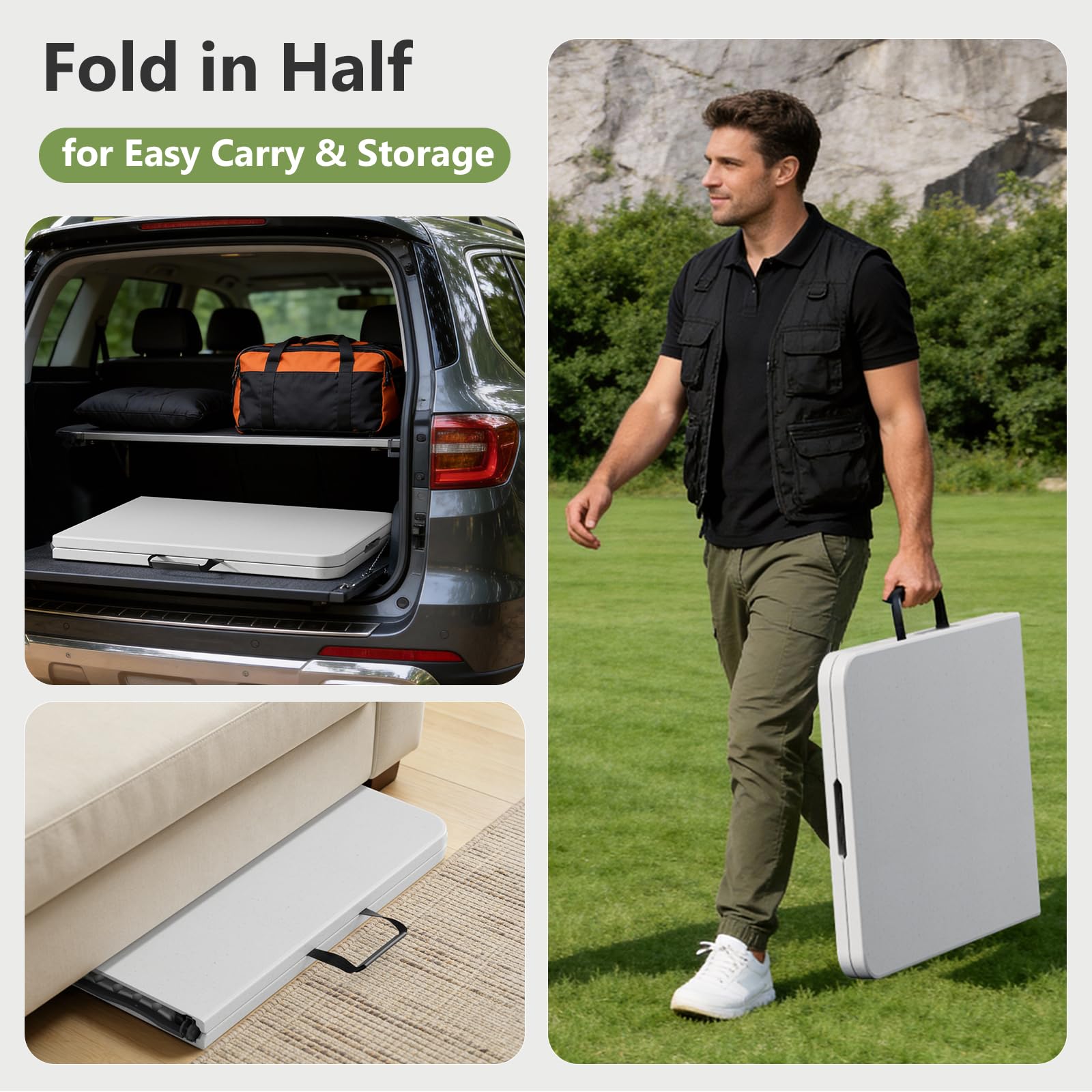 Make Changes portable dining table doubles as buffet or craft station.