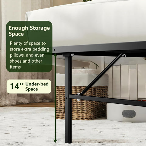 Make Changes twin foldable bed frame unfolded in a bedroom, showing sturdy mattress support.