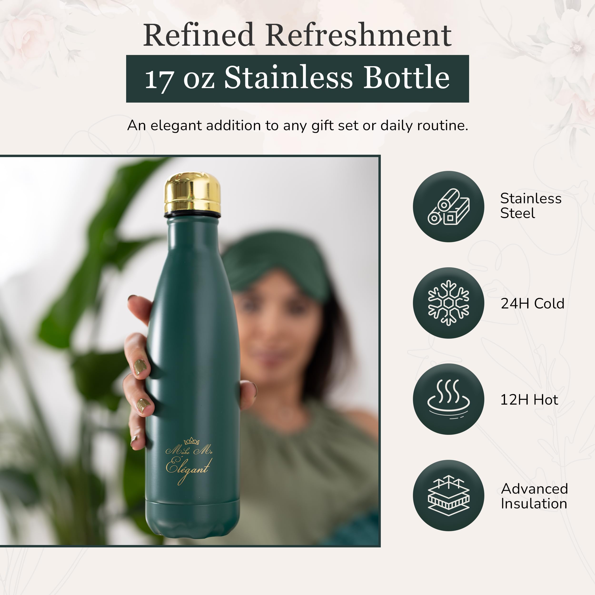 Make Me Elegant emerald-green magnetic lid adds a distinctive premium look.