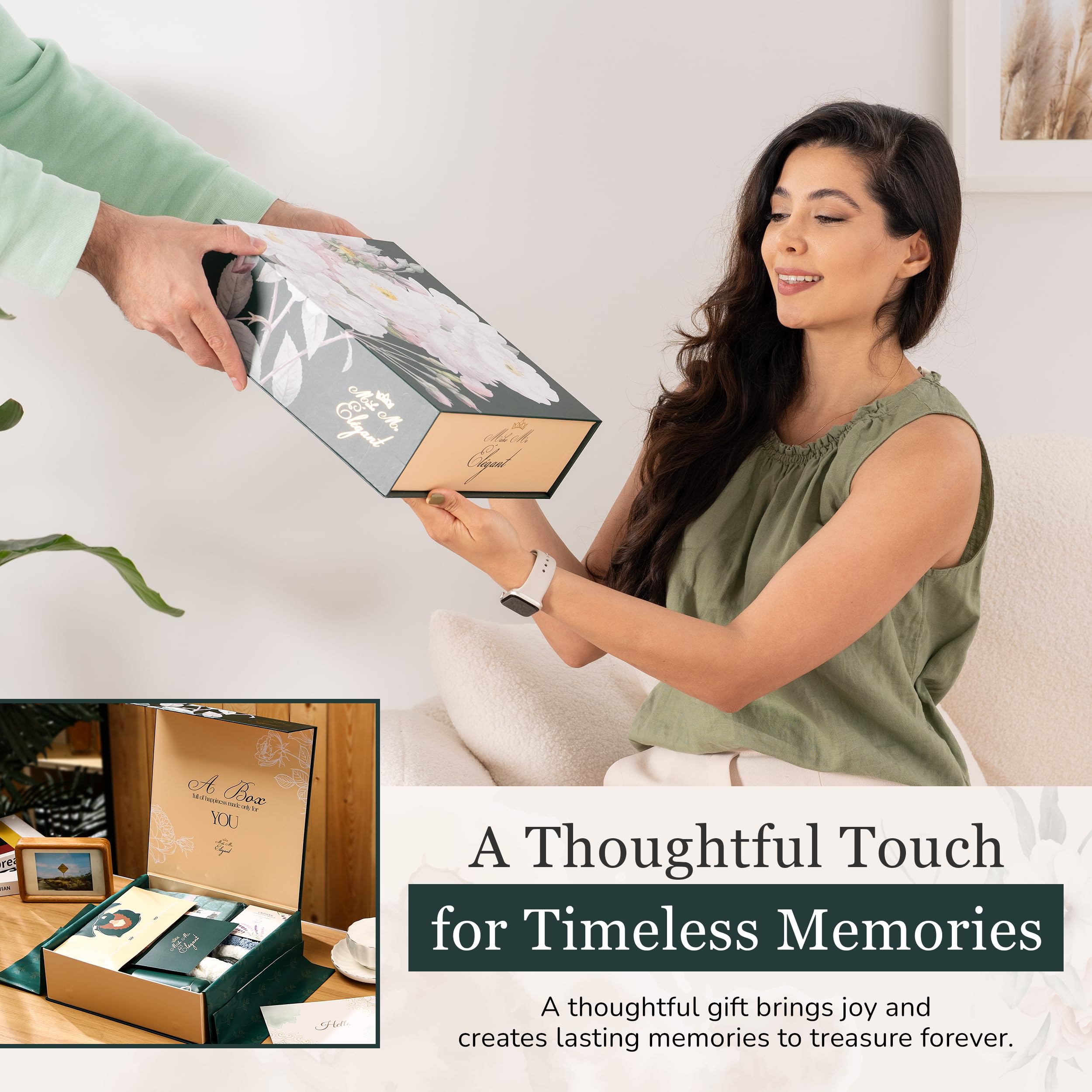 Make Me Elegant luxury gift packaging heightens anticipation on birthdays and holidays.