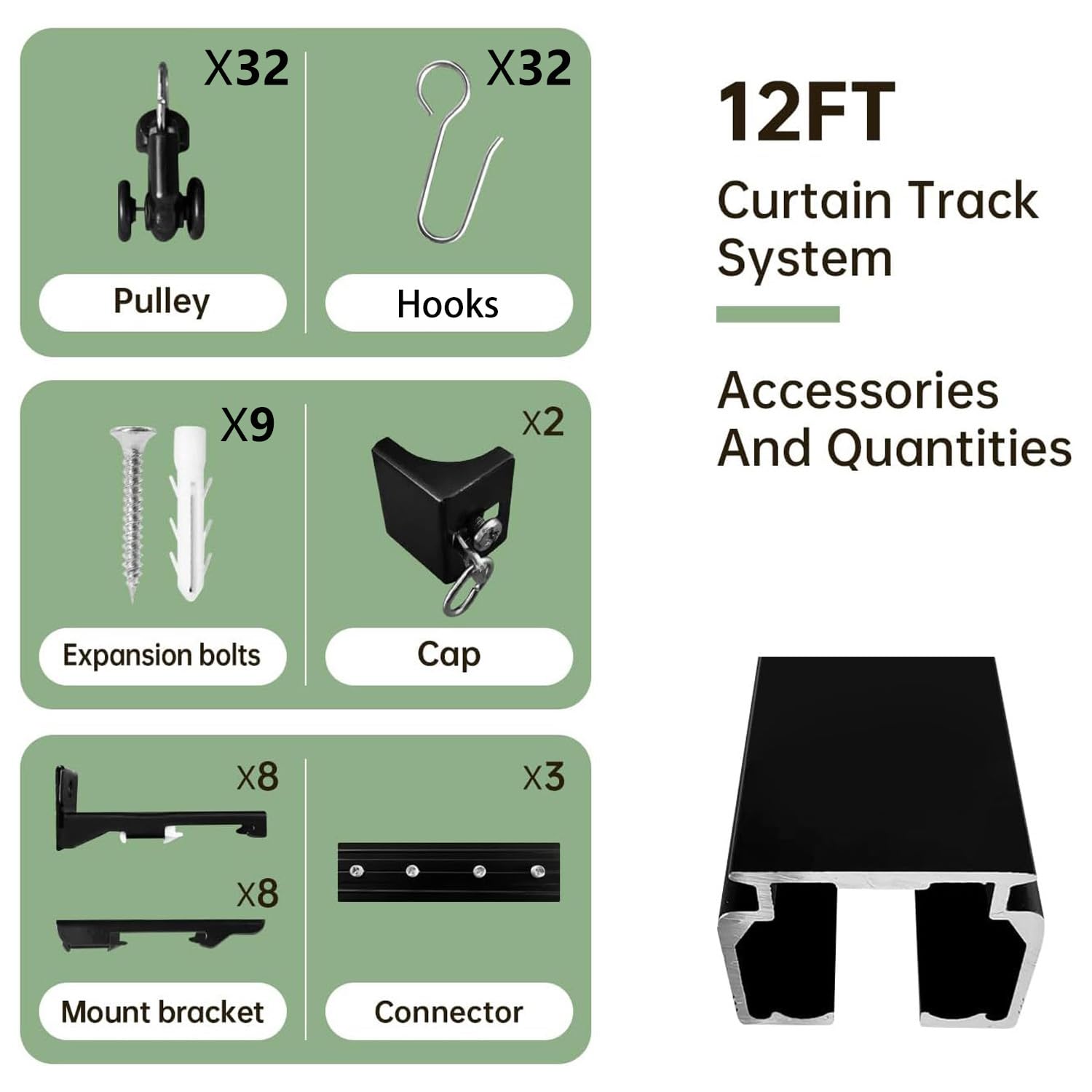 MaKefeile aluminum brackets and connectors ensure strong support during daily curtain use.