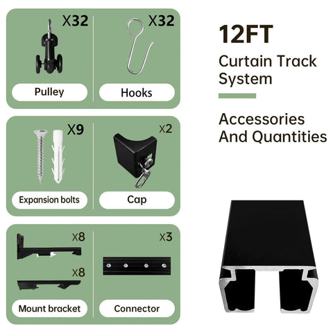 MaKefeile aluminum brackets and connectors ensure strong support during daily curtain use.