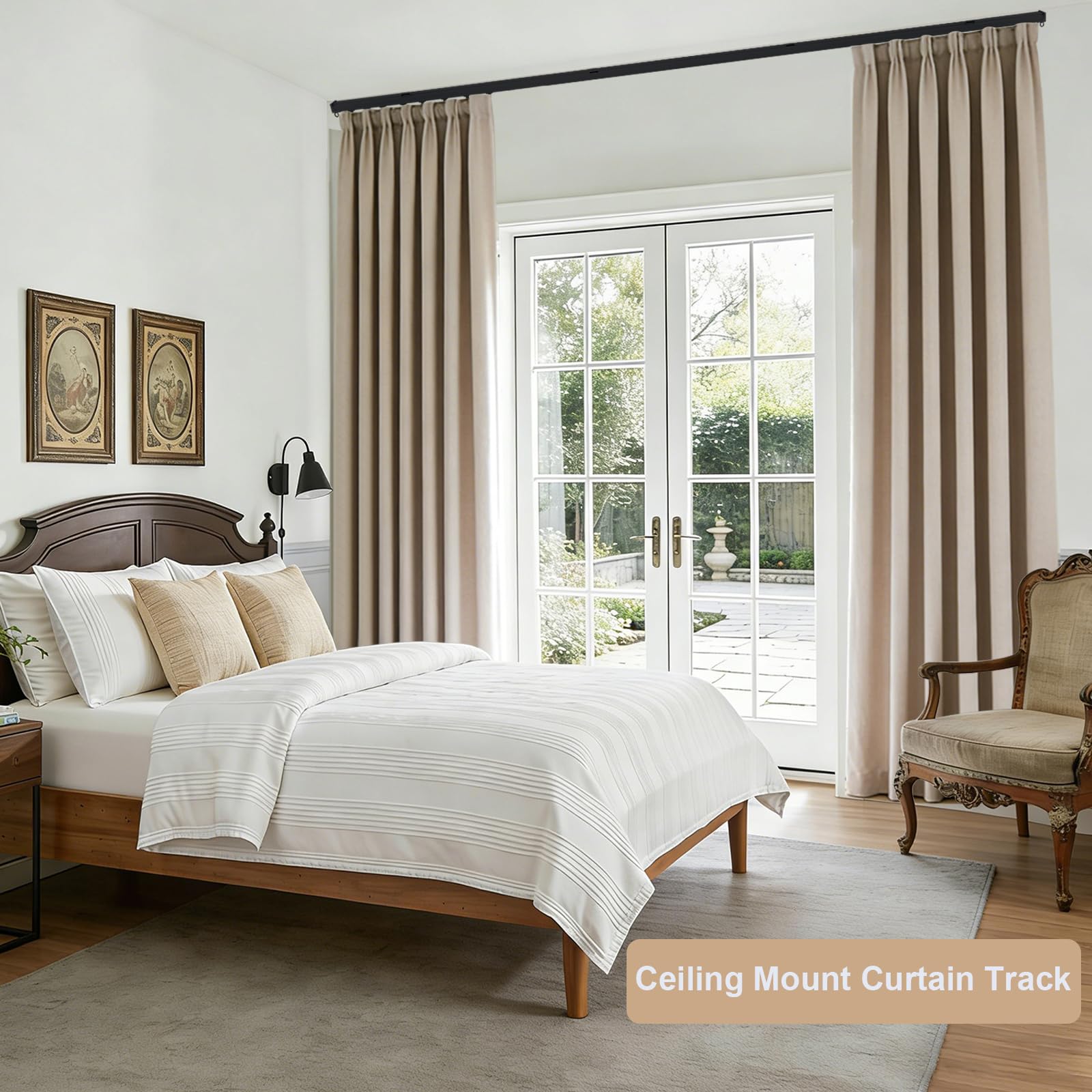 MaKefeile bedroom and living room track for privacy and style