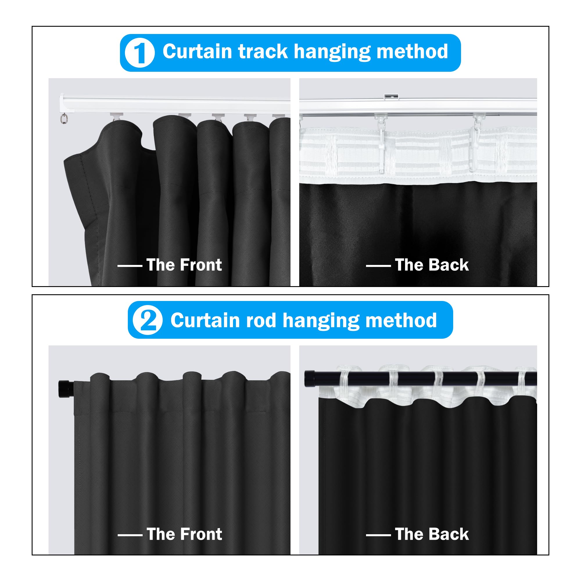 MaKefeile blackout curtain enhances privacy and reduces glare at windows