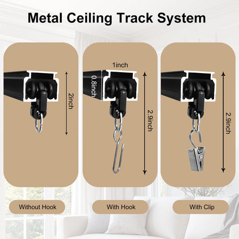 MaKefeile curtain track with smooth glide delivers quiet operation