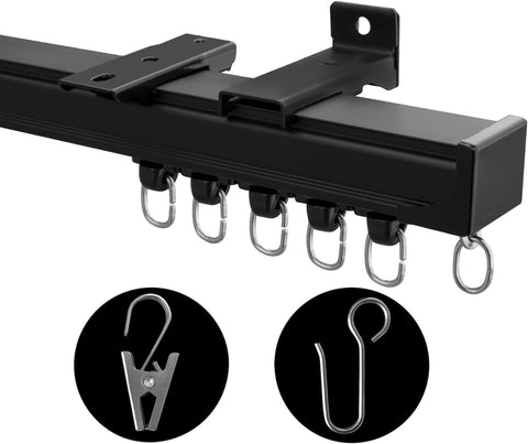 MaKefeile ceiling curtain track assembly shows durable aluminum for long-lasting use