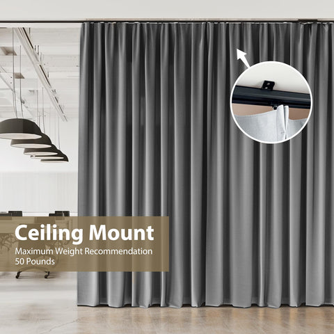 MaKefeile ceiling curtain track wall-mounted, ideal for room dividers in modern spaces.